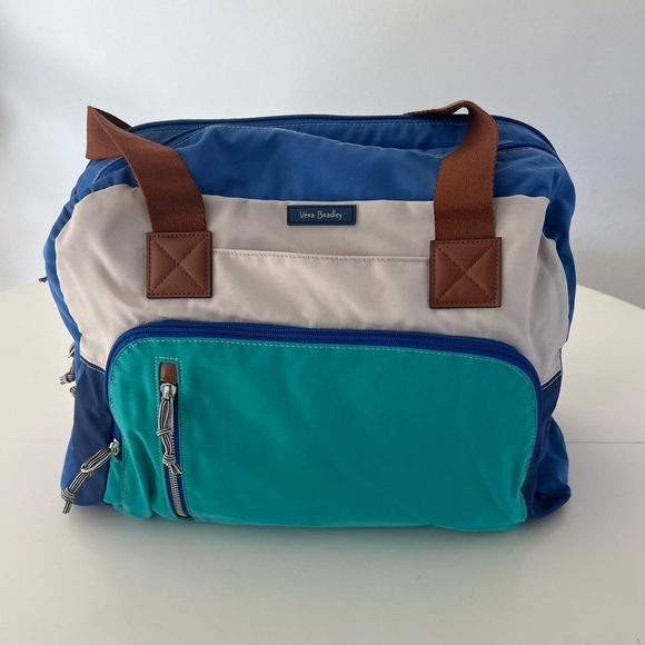 Vera Bradley Cool Lagoon Go Anywhere Carry-On Lighten Up Travel Duffle Bag NWOT - Picture 12 of 16